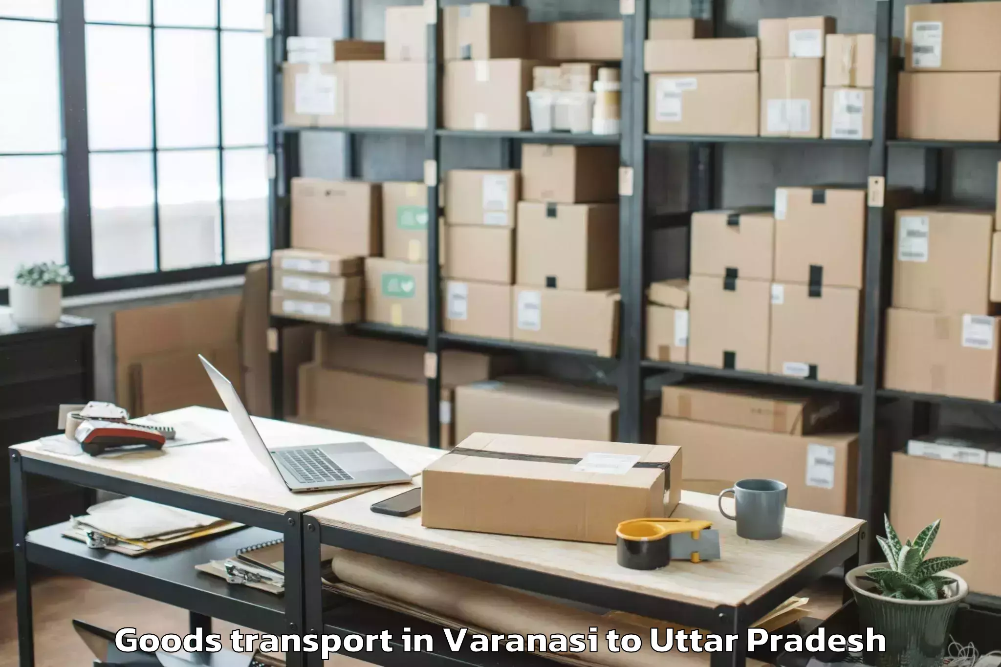 Trusted Varanasi to Kharkhauda Goods Transport